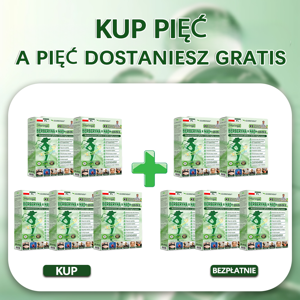 🇵🇱 Oficjalny Sklep|🔍Glorenda® Moringa · Berberyna × NAD+ 10-w-1 Zaawansowana Nano Mikronakłuwająca Plaster (tylko raz dziennie, widoczne efekty już po 7 dniach) ✅ Dla osób z otyłością, luźną skórą, cukrzycą, bezdechem sennym, problemami stawowymi i inn