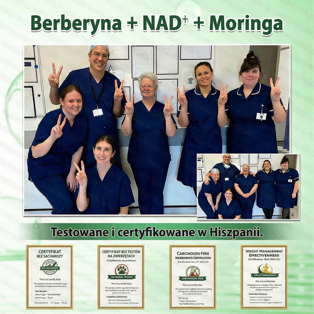 🇵🇱 Oficjalny Sklep|🔍Glorenda® Moringa · Berberyna × NAD+ 10-w-1 Zaawansowana Nano Mikronakłuwająca Plaster (tylko raz dziennie, widoczne efekty już po 7 dniach) ✅ Dla osób z otyłością, luźną skórą, cukrzycą, bezdechem sennym, problemami stawowymi i inn